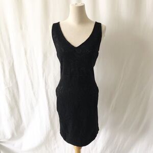 Sakes fifth ave black bodycon lace dress size XS